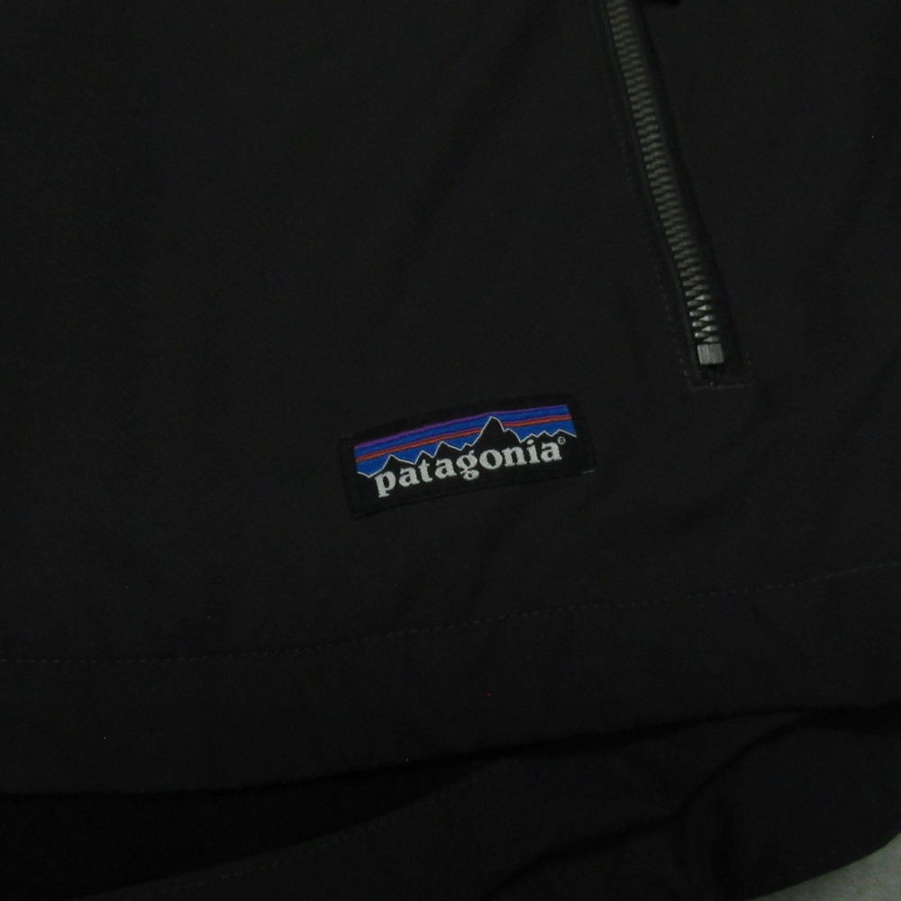 Patagonia Jacket Women Medium Blk Mountain View Windproof Fleece Lined Hood Rain - Picture 2 of 11